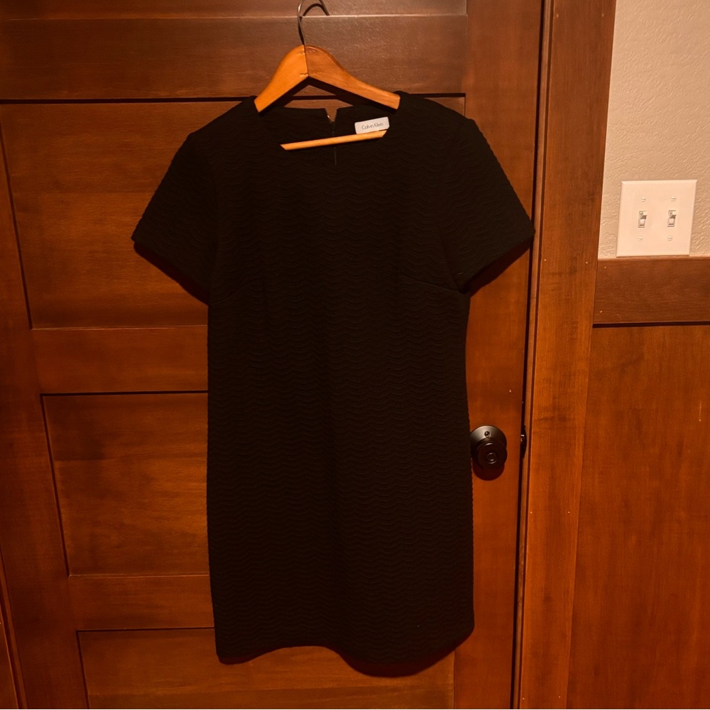 Calvin Klein Black Textured Dress